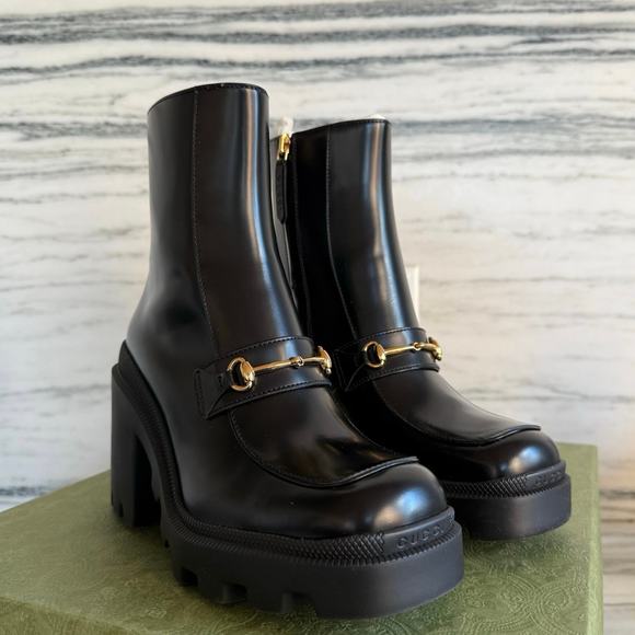 Gucci Horsebit Leather Ankle Boots Size 36 (6) - Picture 1 of 9
